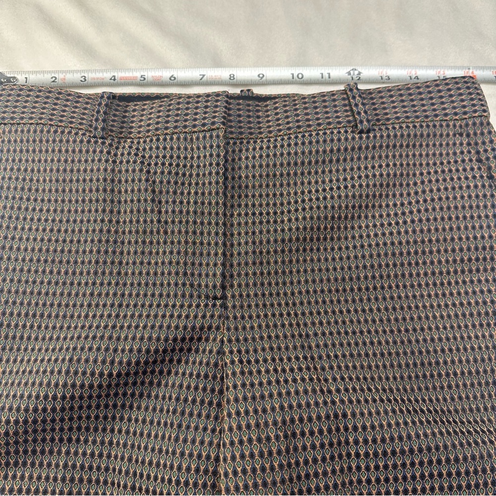 Theory Women's‎ Blue and Brown Patterned Trousers - Picture 7 of 9